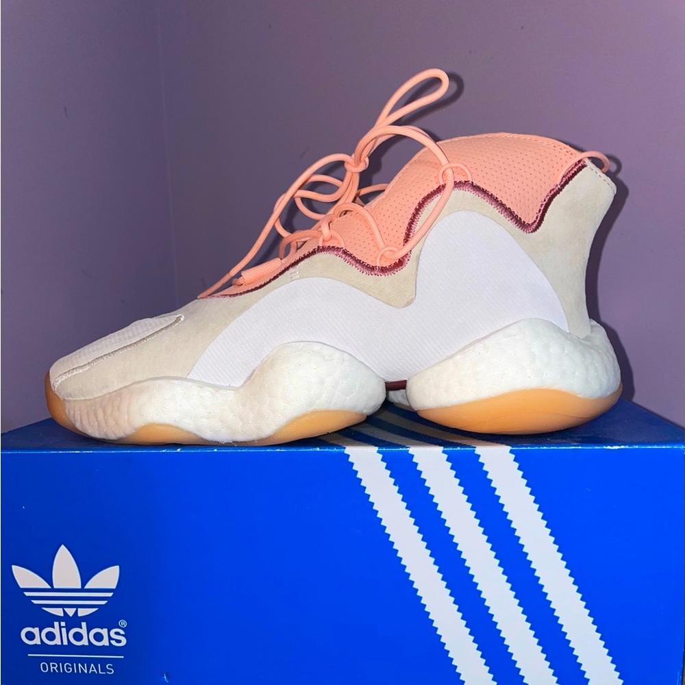 NWT Adidas Crazy BYW 'Clear Orange' Cream White/Clear Orange/Clear Grey AQ1180